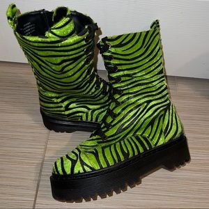Dolls Kill Current Mood Wild At Heart Zebra Boots